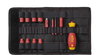 Wiha Screwdriver and nut driver insert 1/4" set slimVario® electric mixed, 14-pcs. incl. folding bag (43467)