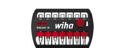 Wiha BitBuddy® TY bit set, 49 mm Phillips, Pozidriv, TORX®, 7-pcs., 1/4" E6,3 (42117)