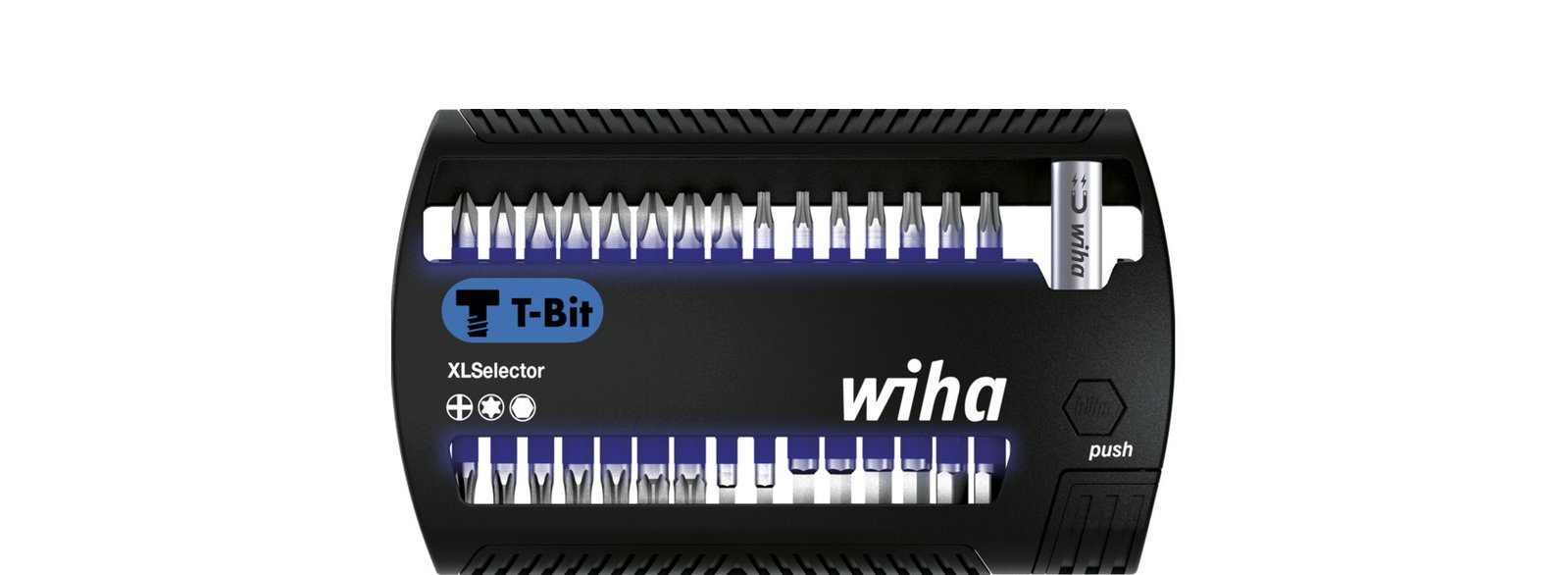 Wiha XLSelector T bit set, 25 mm Phillips, TORX®, hex 31-pcs. 1/4" C6,3 (41830)