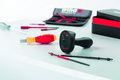 Wiha Torque QuickCheck torque testing device set 4 pcs. with adapter blades, batteries, and box 2.8 Nm (42086)
