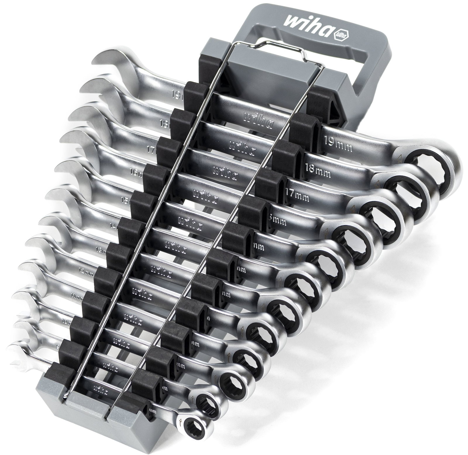 Wiha Ring ratchet open-ended spanner set 12 pcs. in holder (44665) – Image 3 of 3