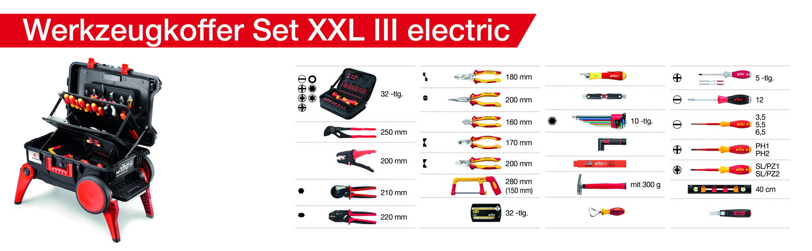 Wiha Tool case set XXL III electric assorted 104-pcs. incl. case (44128) – Image 89 of 96