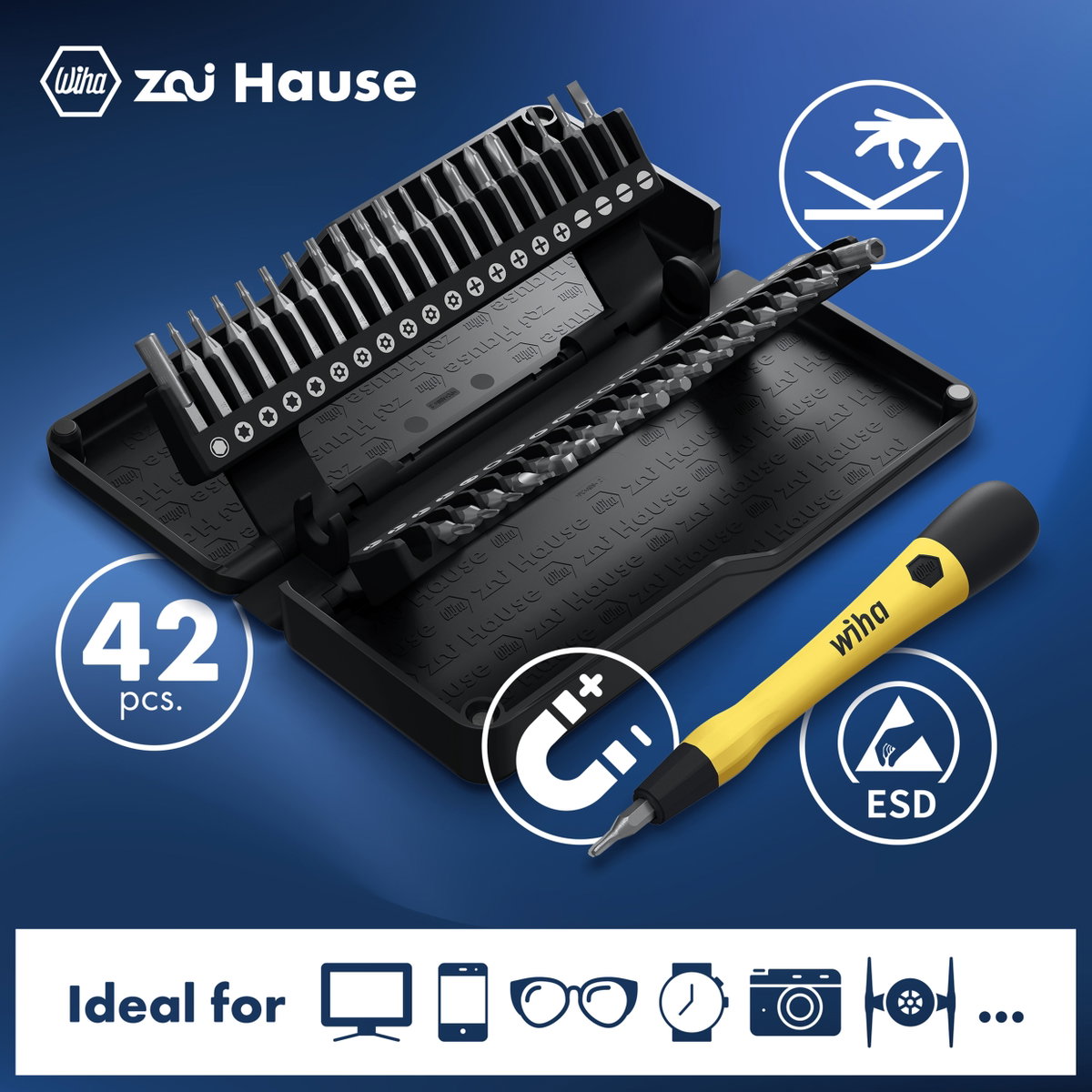 Wiha Wiha zai Hause micro-bit set, 42-pcs. (44624) – Image 7 of 13