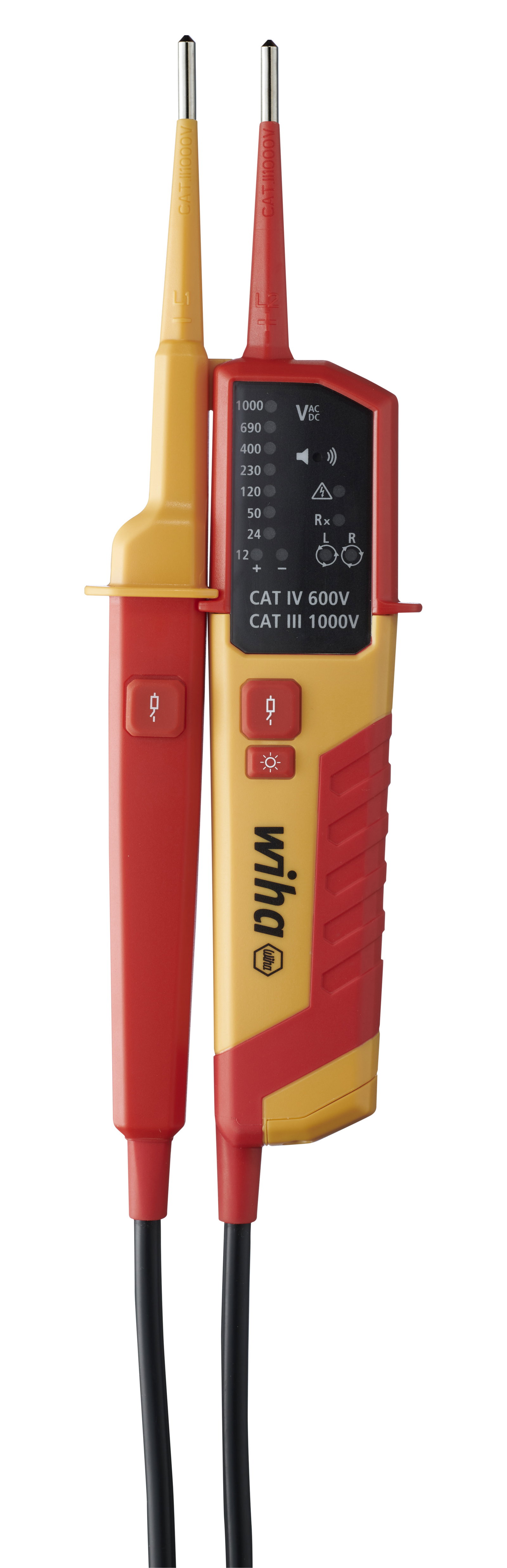 Wiha Voltage and continuity tester 12 - 1,000 V AC, CAT IV incl. 2x AAA batteries (45216) – Image 3 of 11
