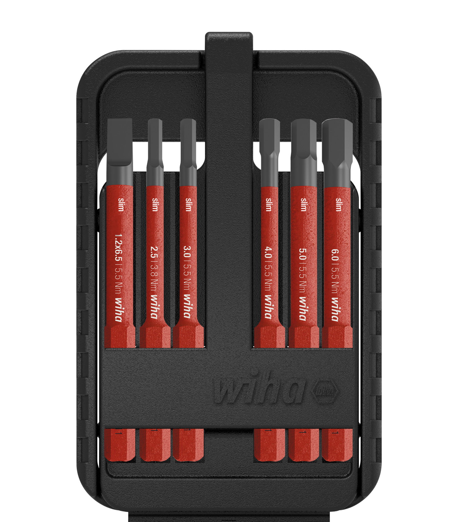 Wiha slimBit electric bit set Slotted, hex, 6-pcs. (45803) – Image 2 of 3