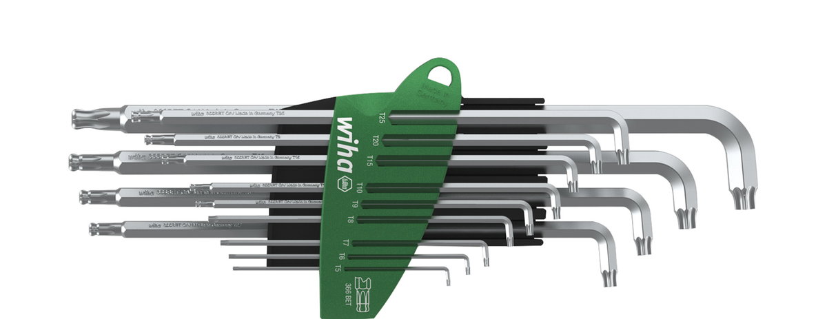 Wiha L-key set in ProStar holder Stubby TORX® ball end, 13-pcs. in titanium silver (40979)