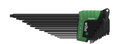 Wiha L-key set in ErgoStar holder TORX® MagicSpring®, 13-pcs., black oxidised in SB-cardboard packaging (43848)