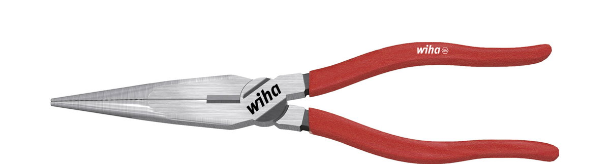 Wiha Classic needle nose pliers with cutting edge straight shape 160 mm, 6 1/2" (26718)