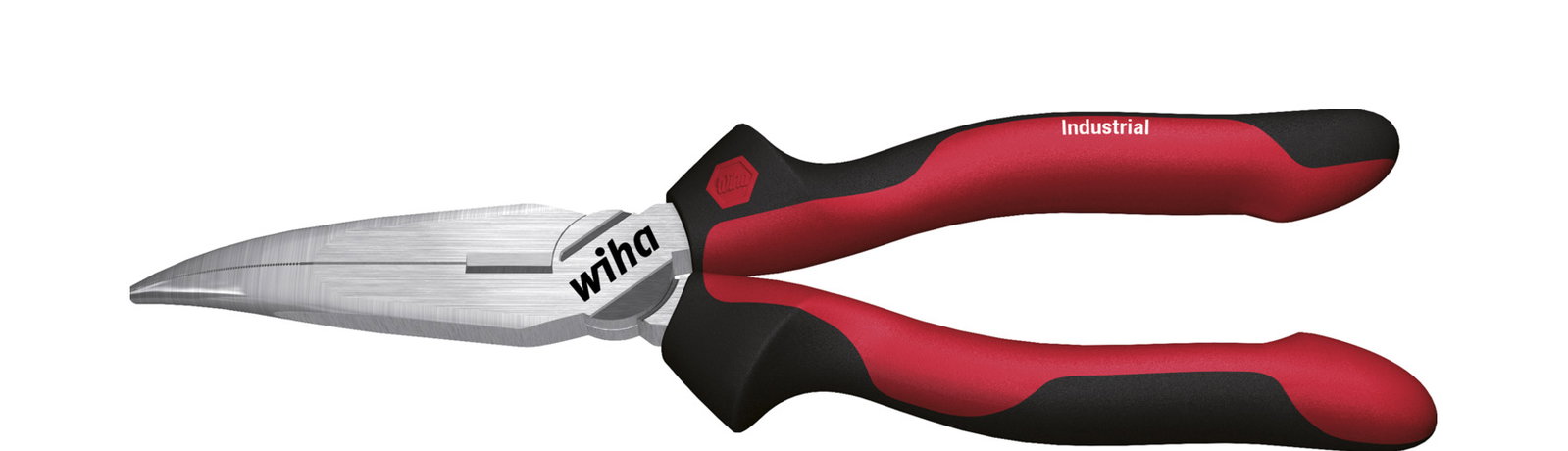 Wiha Industrial needle nose pliers with cutting edge curved shape, approx. 40° 160 mm, 6 1/2" (32324)