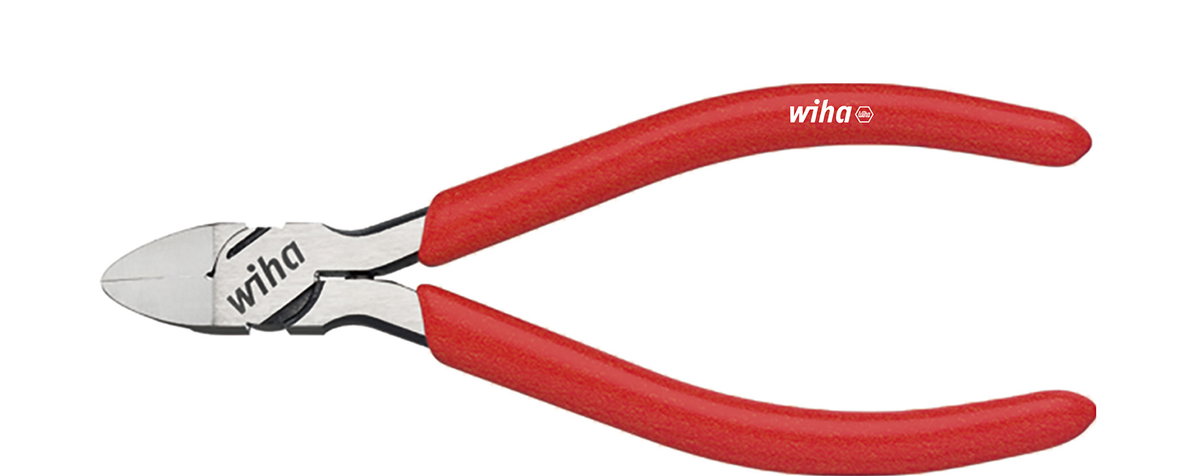 Wiha Plastic diagonal cutters Classic with opening spring without bevelled edge 160 mm, 6 1/2" (37403)
