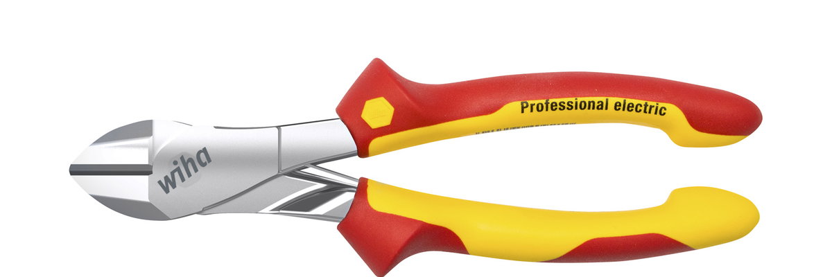 Wiha Heavy-duty diagonal cutters Professional electric with DynamicJoint® with switchable opening spring 180 mm, 7" (41319)