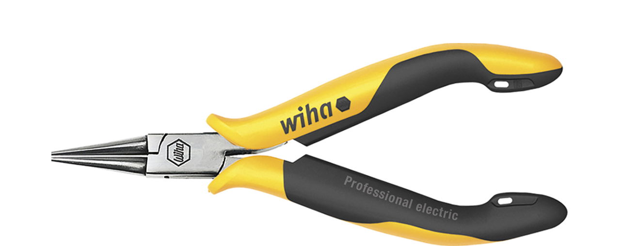 Wiha Professional ESD round-nose pliers Short, rounded jaws 120 mm, 4 3/4" (26804)