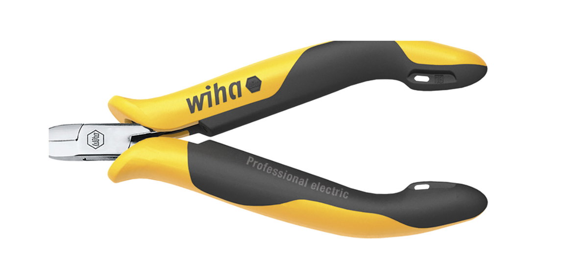 Wiha Professional ESD diagonal cutters narrow, semi-rounded head with small bevelled edge 115 mm, 4 1/2" (26826) – Image 2 of 2
