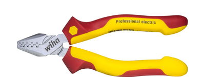 Wiha Crimping pliers Professional electric for wire-end sleeves hex crimping 145 mm (35861)