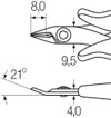 Wiha Electronic diagonal cutters very narrow, pointed head without bevelled edge 128 mm, 5 1/8" (27388)