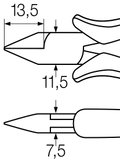 Wiha Professional ESD diagonal cutters wide, pointed head and wire trapping spring with small bevelled edge 115 mm, 4 1/2" (26822)