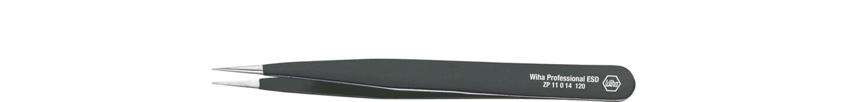 Wiha Precision tweezers Professional ESD Type 00 00, 120 mm (32327)