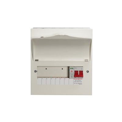 7 Way Consumer Unit Main Switch 100A, Fixed Configuration, with SPD