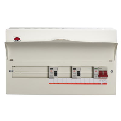 14 Way High Integrity Consumer Unit 100A Main Switch, 80A 30mA RCDs, Flexible Configuration, with SPD