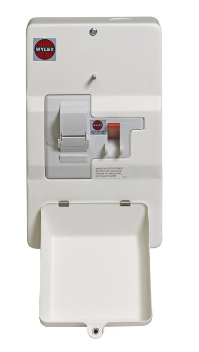 100A DP, Metal Enclosed, Domestic Switch Fuse with 100A Fuse Fitted