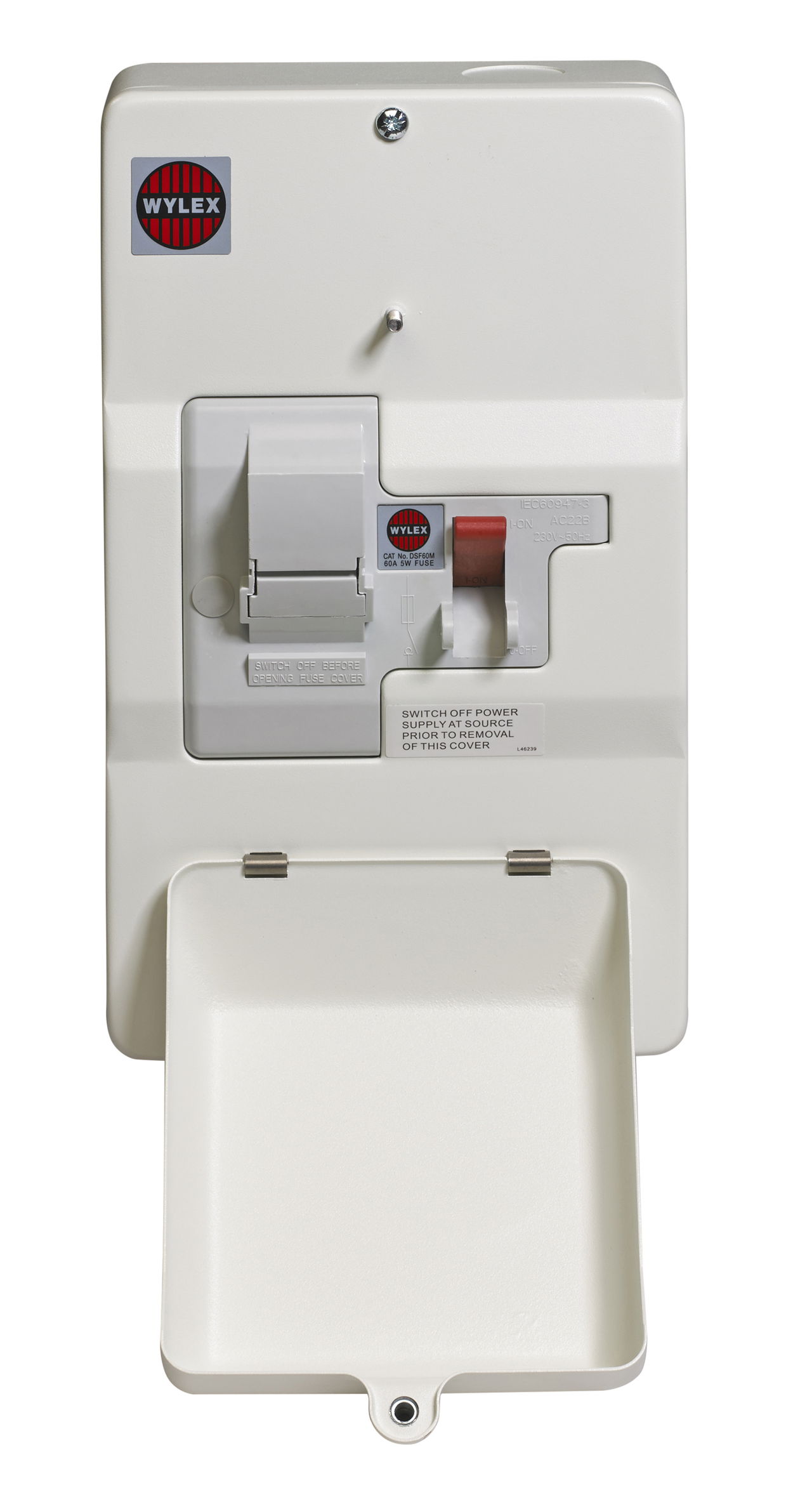 100A DP, Metal Enclosed, Domestic Switch Fuse with 60A Fuse Fitted