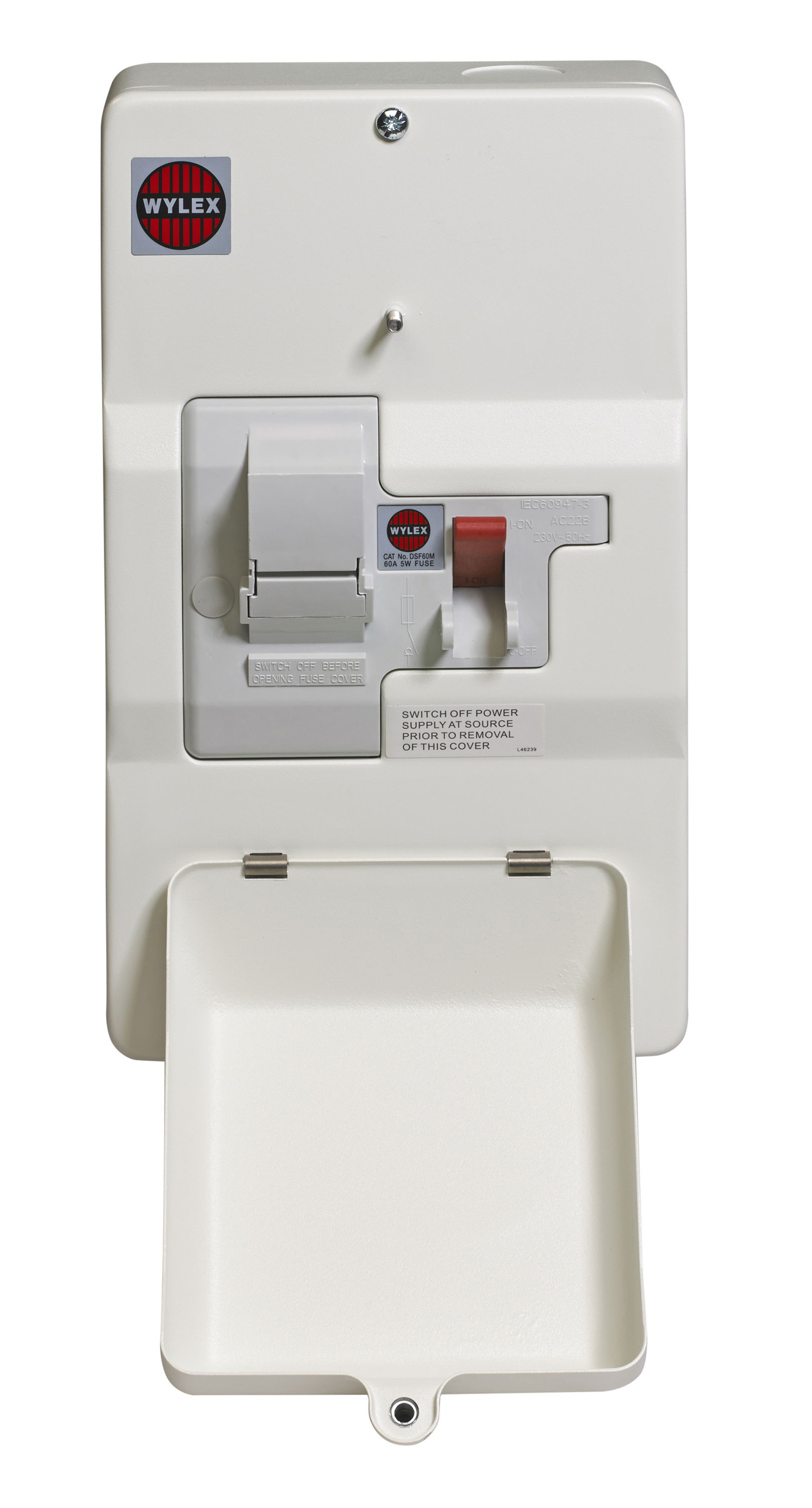 100A DP, Metal Enclosed, Domestic Switch Fuse with 60A Fuse Fitted