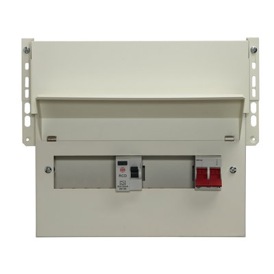 9 Way Split Load Meter Cabinet Consumer Unit 100A Main Switch +4, 80A 30mA RCD +5