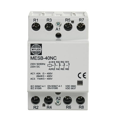 40A Contactor 4 Pole 3 Module (Normally Closed)