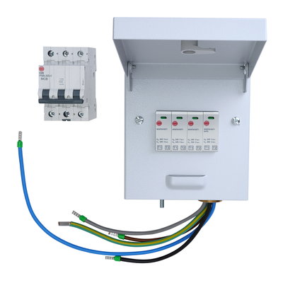 Wylex enclosed SPD kit Type 1 with 10kA MCB