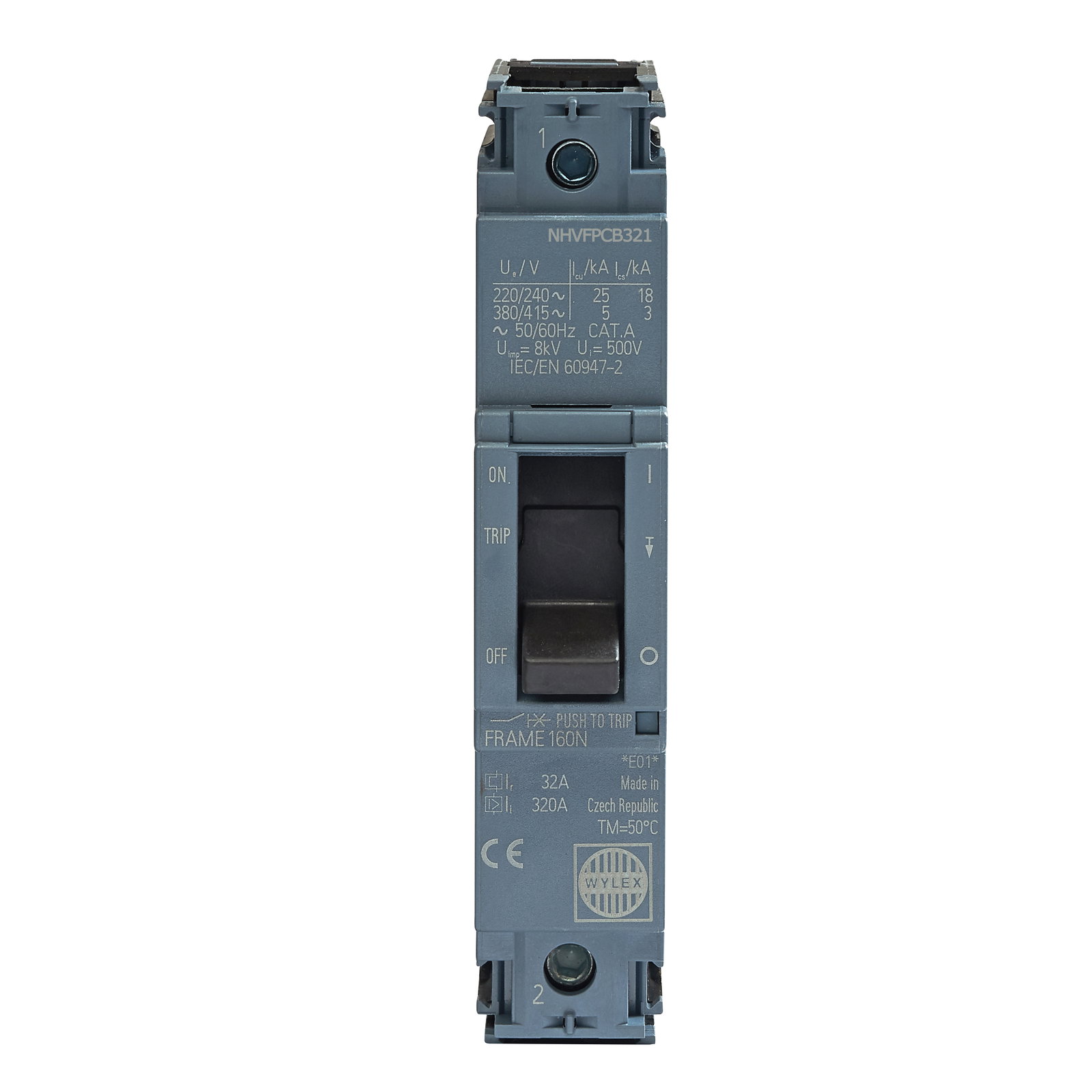 32A 25kA 1P NHV MCCB FTFM c/w Box Terminals