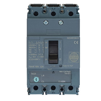 63A 25kA 3P NHV MCCB ATFM c/w Box Terminals