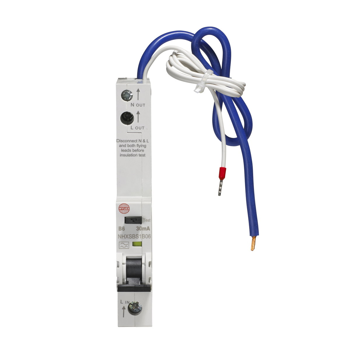 6A 30mA SPN B Curve 6kA Type A Uni-Directional RCBO