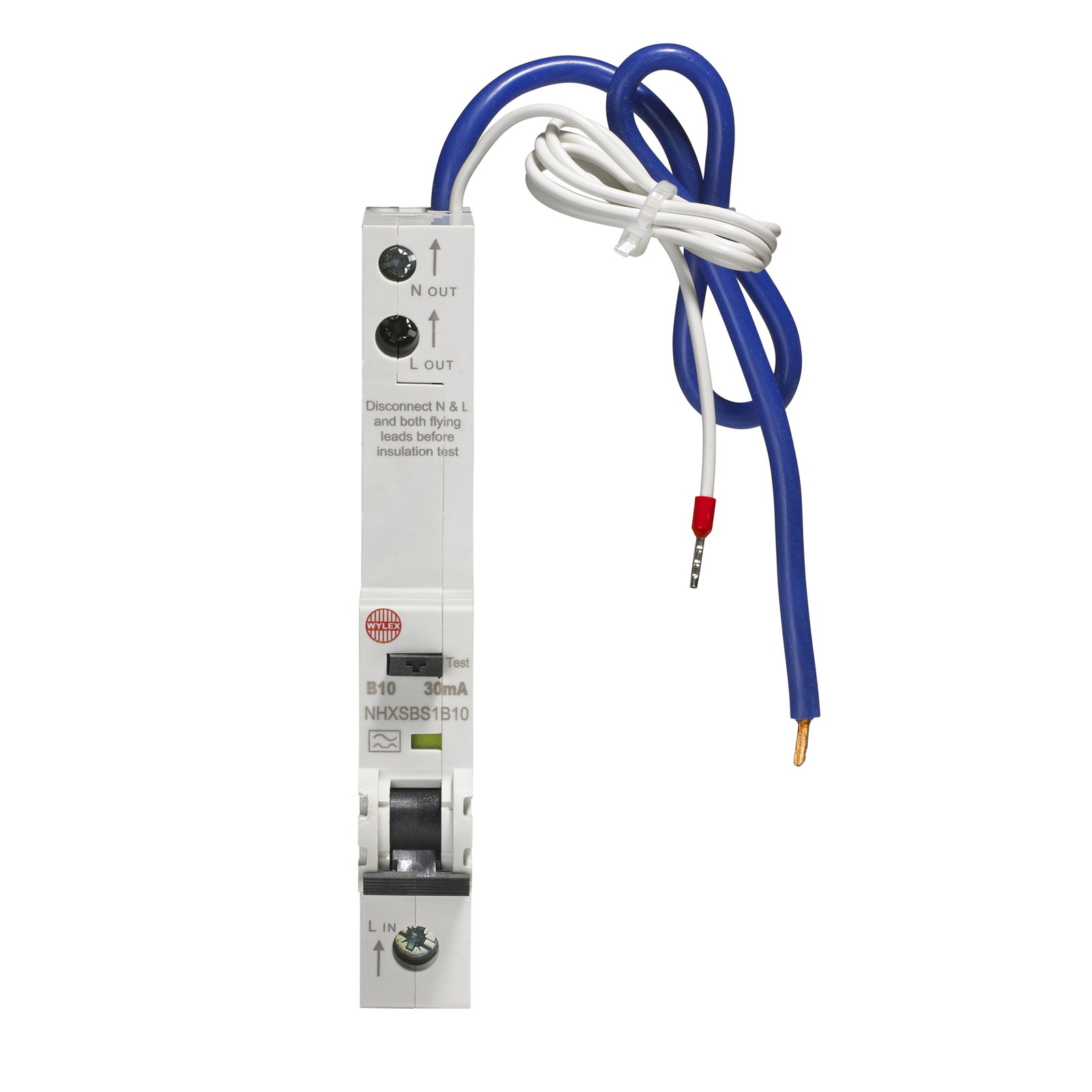10A 30mA SPN B Curve 6kA Type A Uni-Directional RCBO