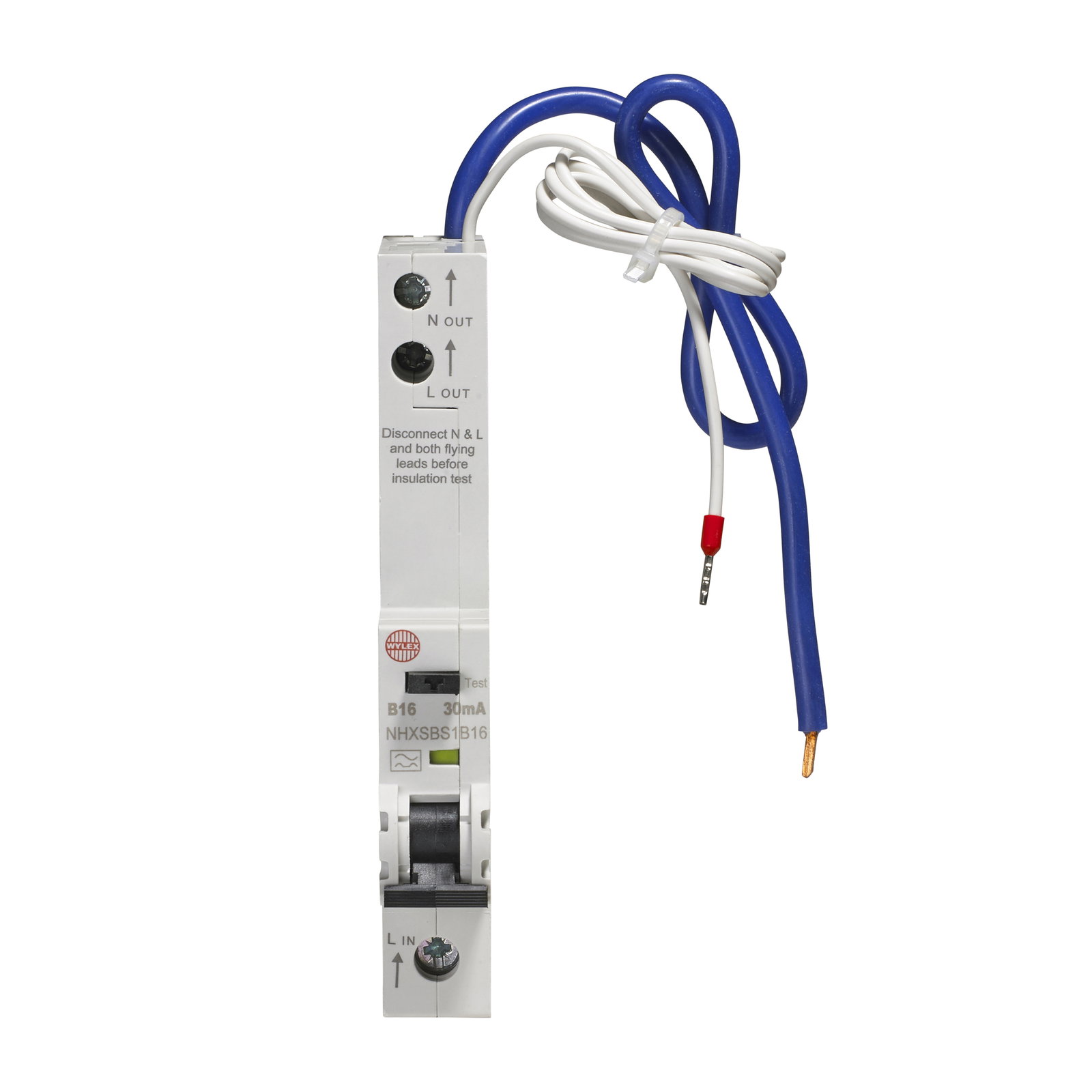 16A 30mA SPN B Curve 6kA Type A Uni-Directional RCBO