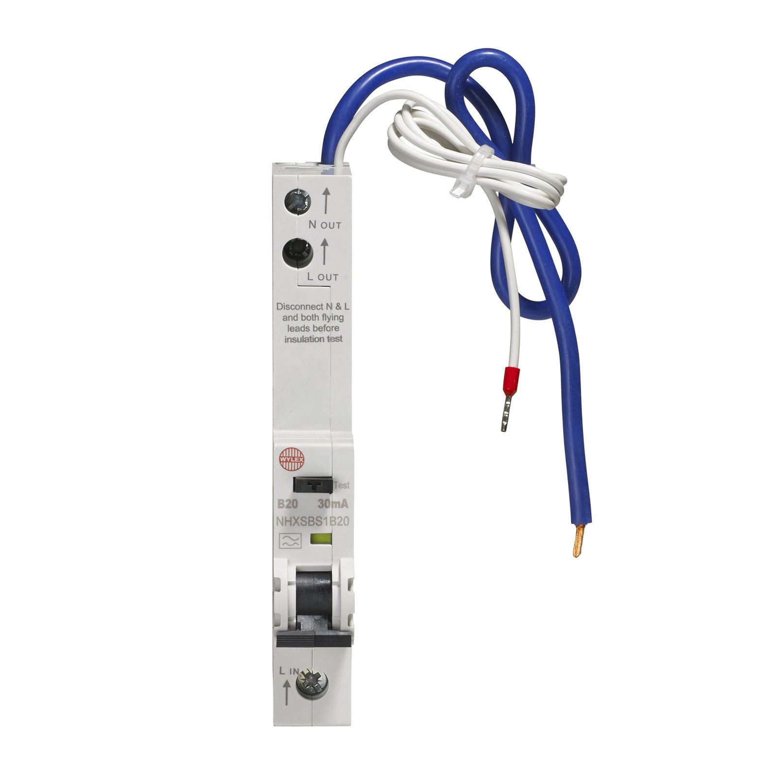 20A 30mA SPN B Curve 6kA Type A Uni-Directional RCBO