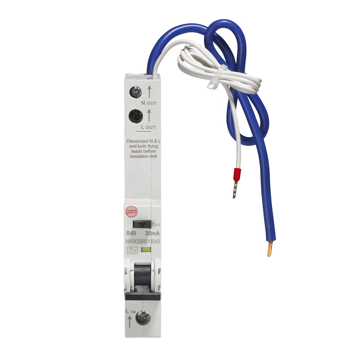 40A 30mA SPN B Curve 6kA Type A Uni-Directional RCBO