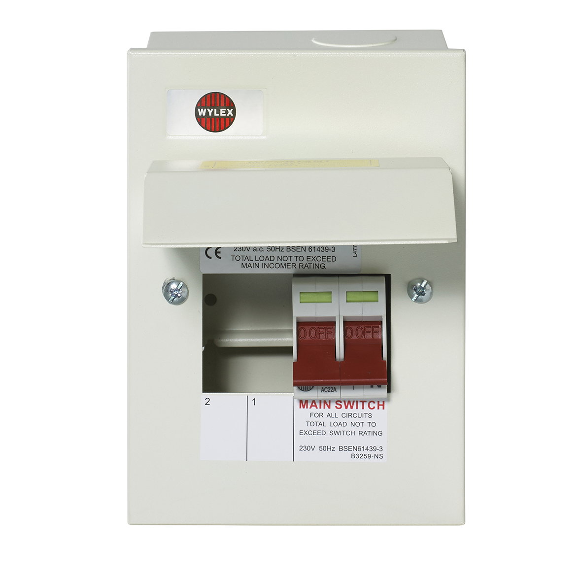 2 Way Consumer Unit Main Switch 63A