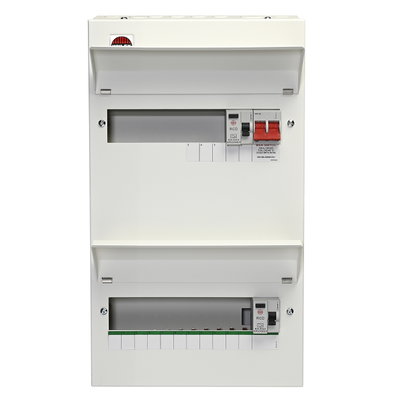 20 Way Dual RCD Duplex Consumer Unit 100A Main Switch, 80A 30mA RCDs, Flexible Configuration