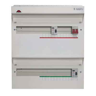 36 Way Duplex High Integrity Consumer Unit 100A Main Switch, 80A 30mA RCDs x2, Flexible Configuration