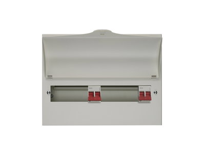 12 Way Dual Tariff Consumer Unit 100A Main Switch +6, 100A Main switch +6