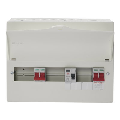 10 Way Split Load Dual Tariff Consumer Unit 100A Main Switch, 80A 30mA RCD and 100A MainSwitch, Flexible Configuration