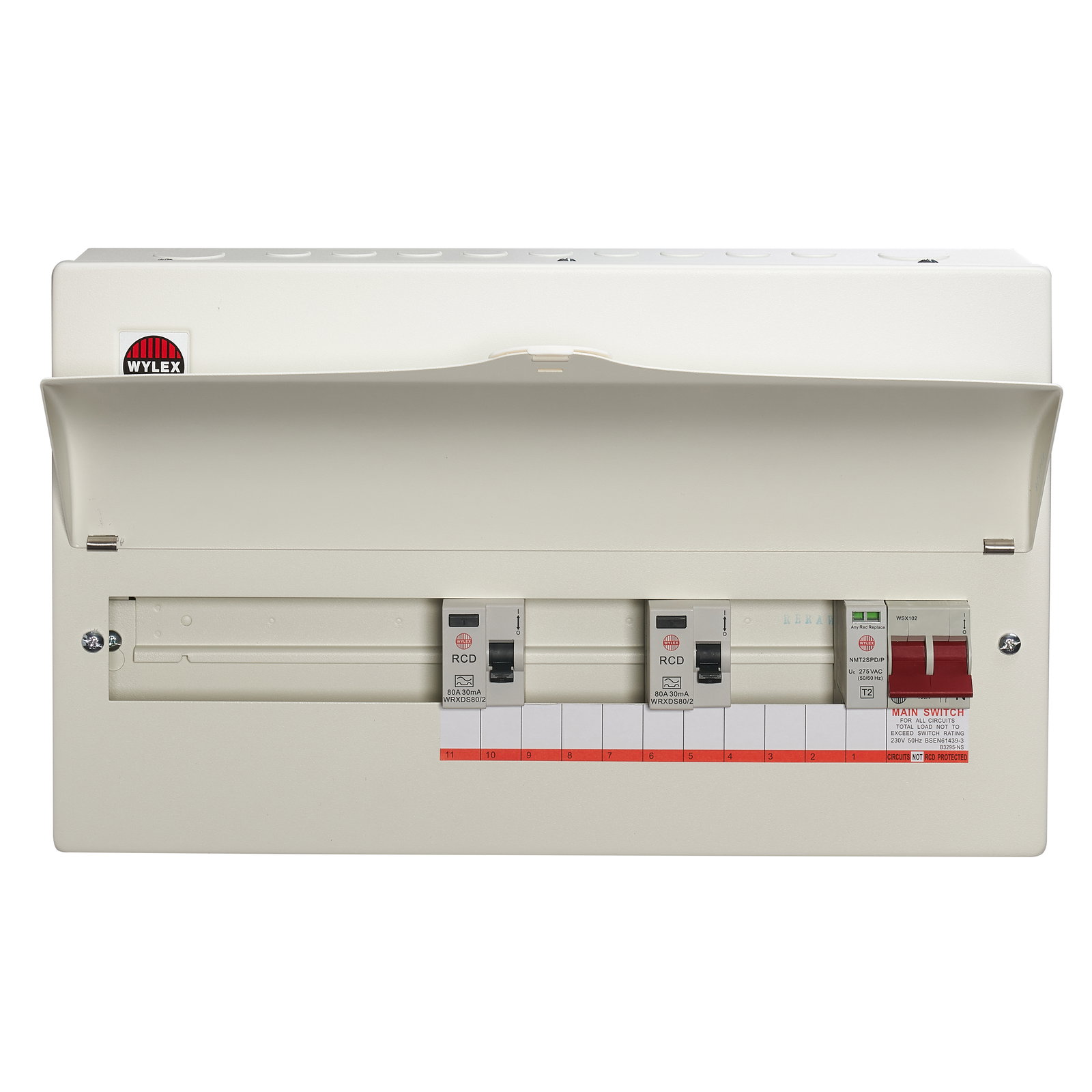 14 Way High Integrity Consumer Unit 100A Main Switch, 80A 30mA RCDs, Flexible Configuration, with SPD