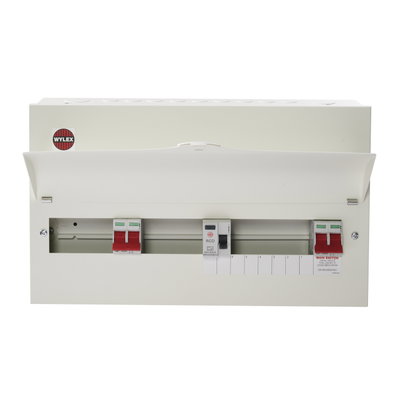 15 Way Split Load Dual Tariff Consumer Unit 100A Main Switch, 80A 30mA RCD and 100A MainSwitch, Flexible Configuration