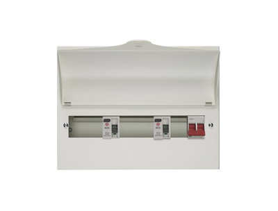10 Way High Integrity Consumer Unit 100A Main Switch +2, 80A 30mA RCD +4, 80A 30mA RCD +4