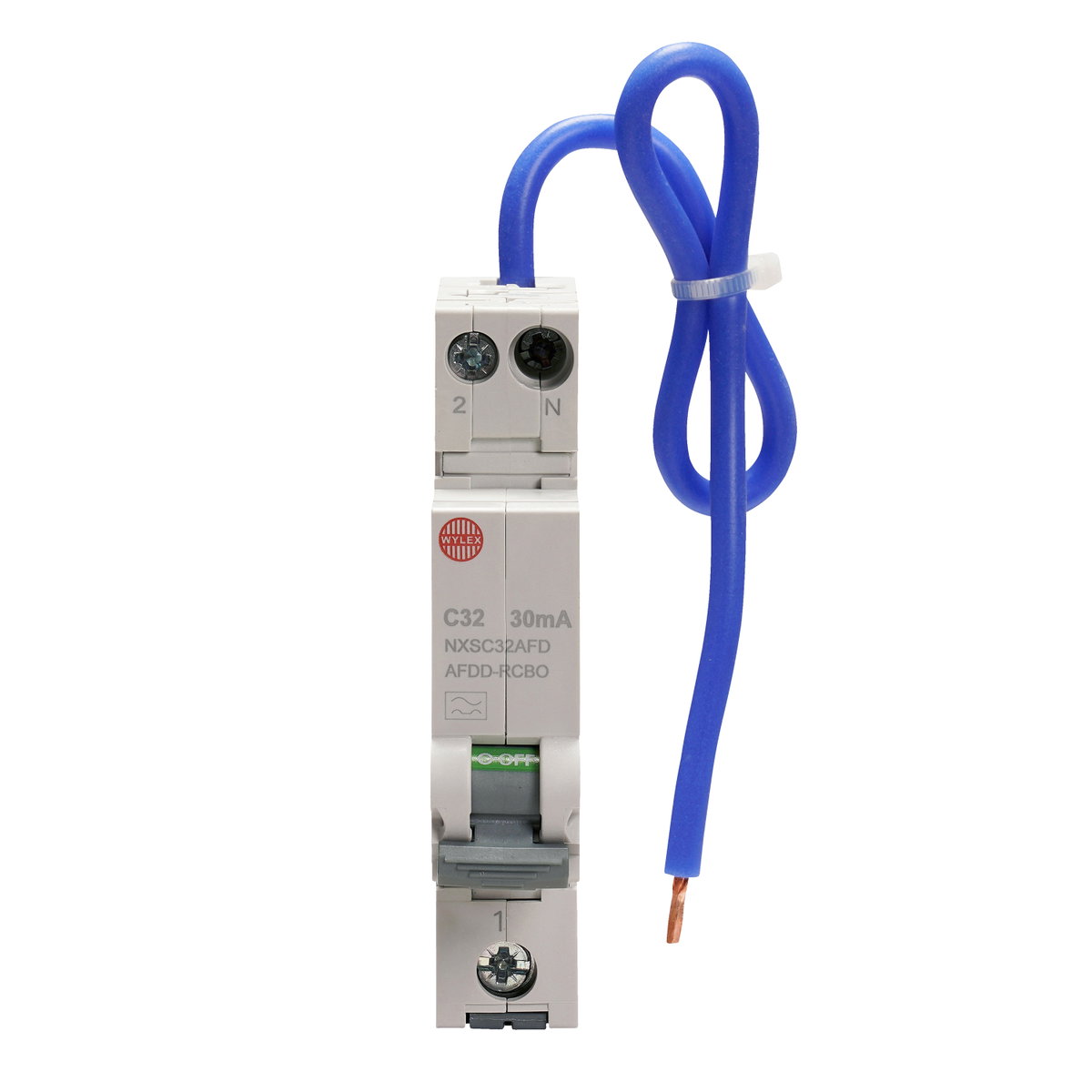 32A 30mA SPswN C Curve 6kA Type A Miniature Bi-Directional AFDD RCBO