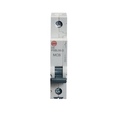 6A Single pole MCB D curve 10kA