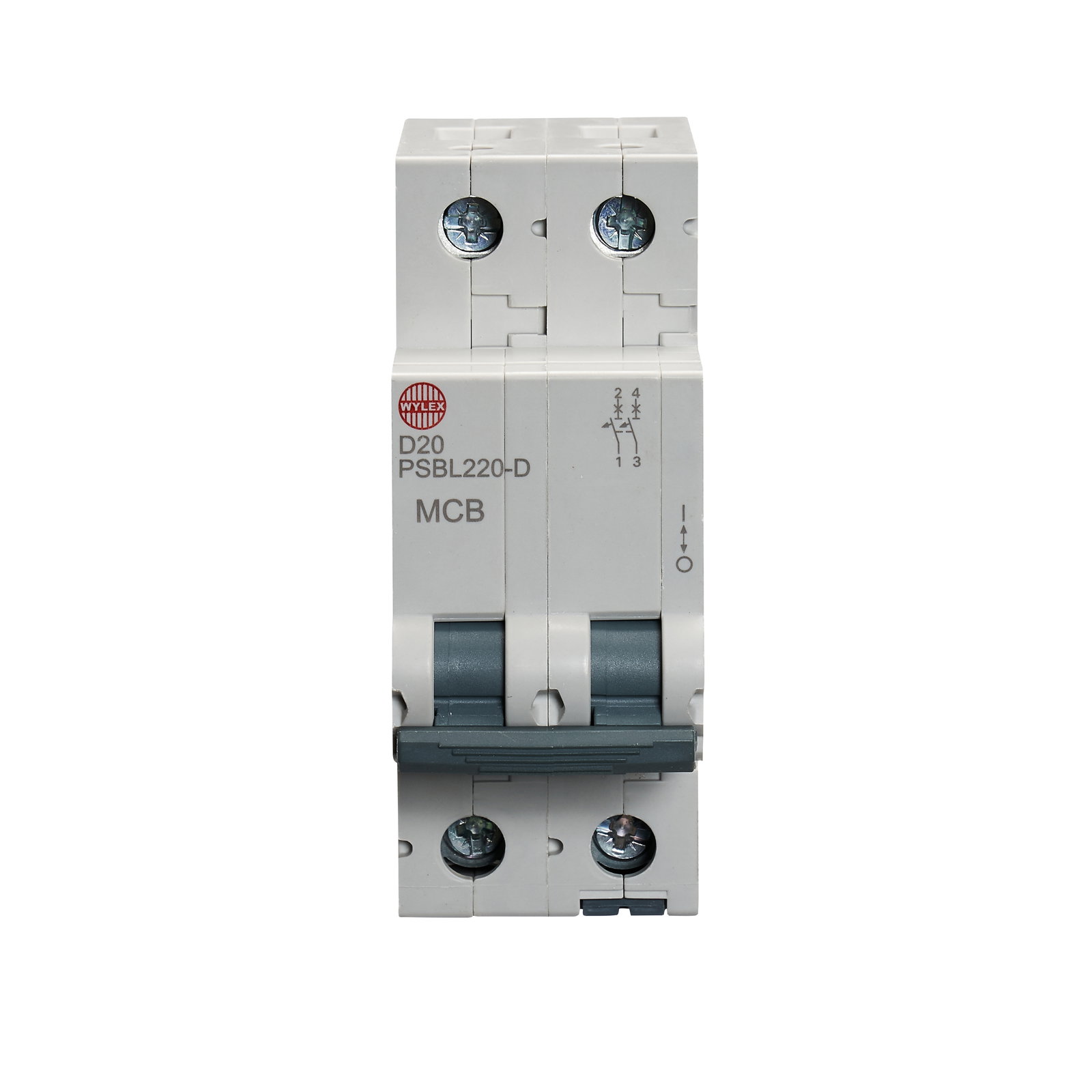 20A Double pole MCB D curve 10kA