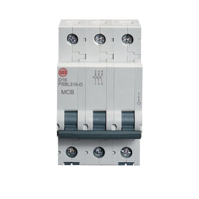 16A Three pole MCB D curve 10kA