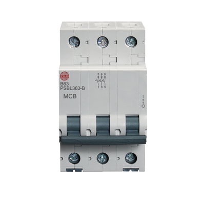 63A Three pole MCB B curve 10kA