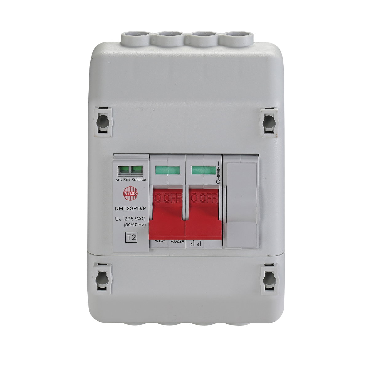 Enclosed, Insulated, 100A DP Supply Isolator with Type 2 SPD